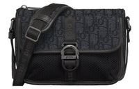 DIOR Oblique Print Shoulder Bag Crossbody Bag Mini Men's Black
