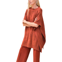 HERMES Cloaks Women's Turin Red Gemstone