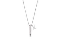 LOUIS VUITTON Metal Crystal Necklaces Men's