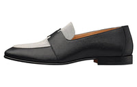 HERMES Ancora Loafers Men's Gray Black