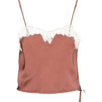 SAINT LAURENT Satin Cropped Top
