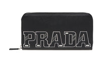 PRADA Leather Wallet Women's Black