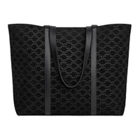 CELINE Suede Tote Bag Shopping Bag Shoulder Bags Women's Black