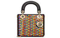 DIOR Lady Dior Cow Leather One Shoulder Portable Tote Daphne Bag Mini Women's Multicolor