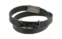 SAINT LAURENT Calfskin Bracelets Unisex Black