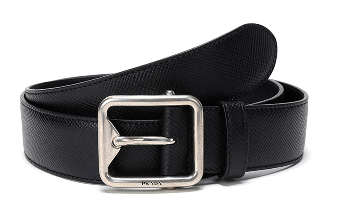 PRADA - Leather Belts Men's Black -