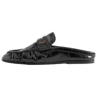 SAINT LAURENT LE LOAFER Wrap toe Slippers Women's Black