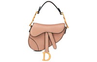 DIOR Goatskin Saddle Bags Shoulder Bags Handbags Extra Mini Women's Pink