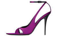 SAINT LAURENT Topsi Strap Sandals Women's Purple Black
