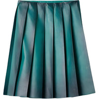 MIU MIU SS25 Leather Long Skirts Women's Green