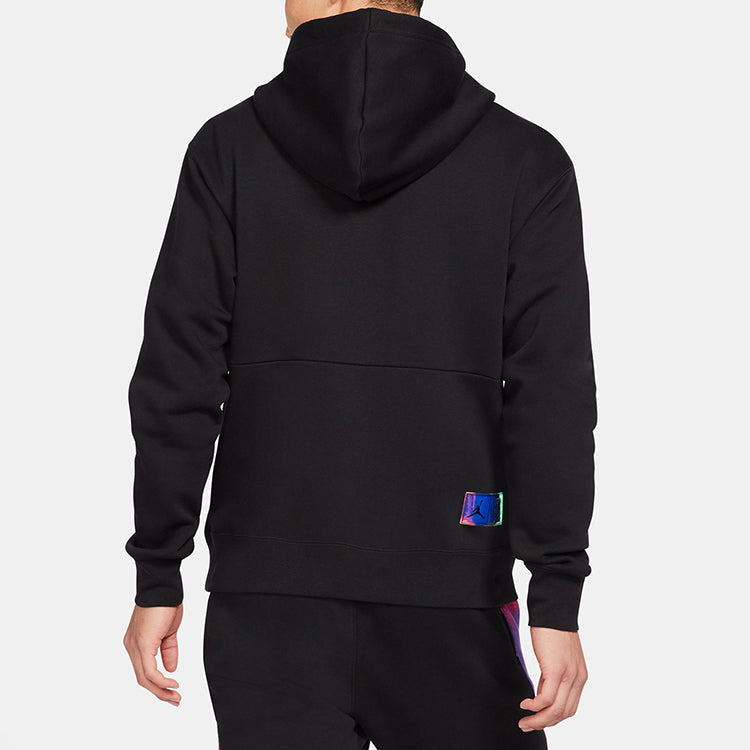 Air Jordan Paris Saint-Germain Printing Fleece Pullover Black CZ0816-010