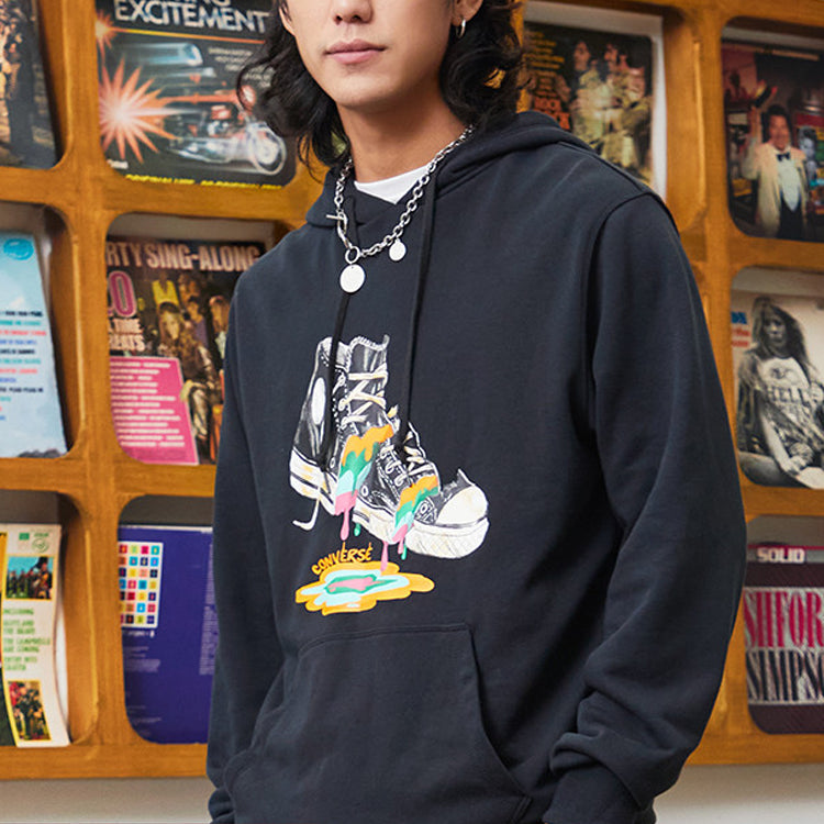 Converse Shoes Printing Fleece Lined Black 10022937-A02