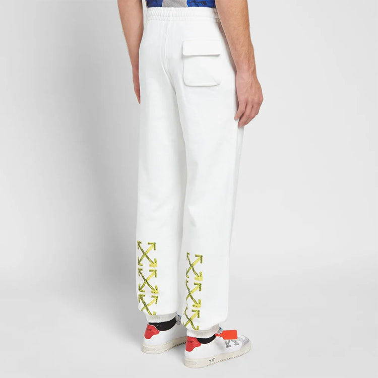 Off-White Blended Fabrics Street Style Plain Cotton Logo Pants OMCH020F19E300100160