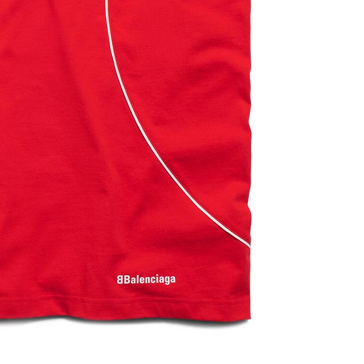 Balenciaga Soccer T-shirt Oversized 'Red White' 777705TPVV36643