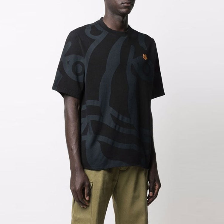 Men's KENZO SS21 Cotton Round Neck Short Sleeve Black FB55TS0744SY-99