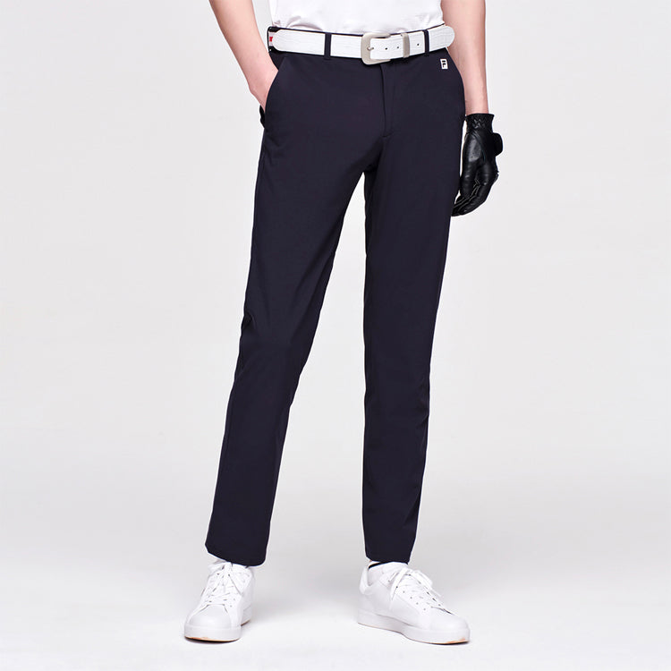 FILA Logo Straight Woven Golf Trousers For Men Blue A11M125805F-NV