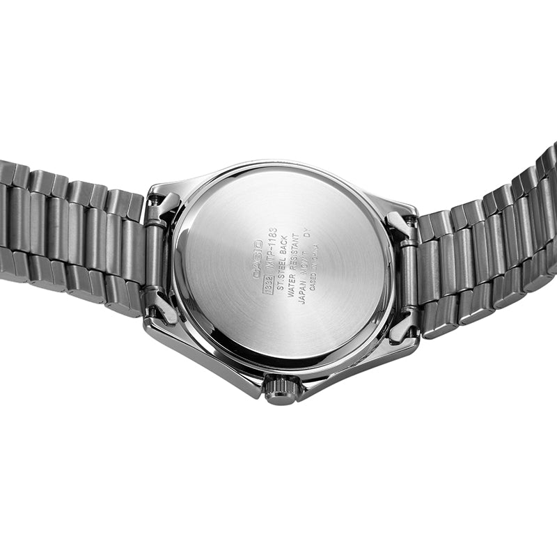 CASIO ENTICER&VINTAGE Series Simplistic Casual Fashion Stainless Steel Couple Black Analog MTP-1183A-1A&LTP-1183A-1A