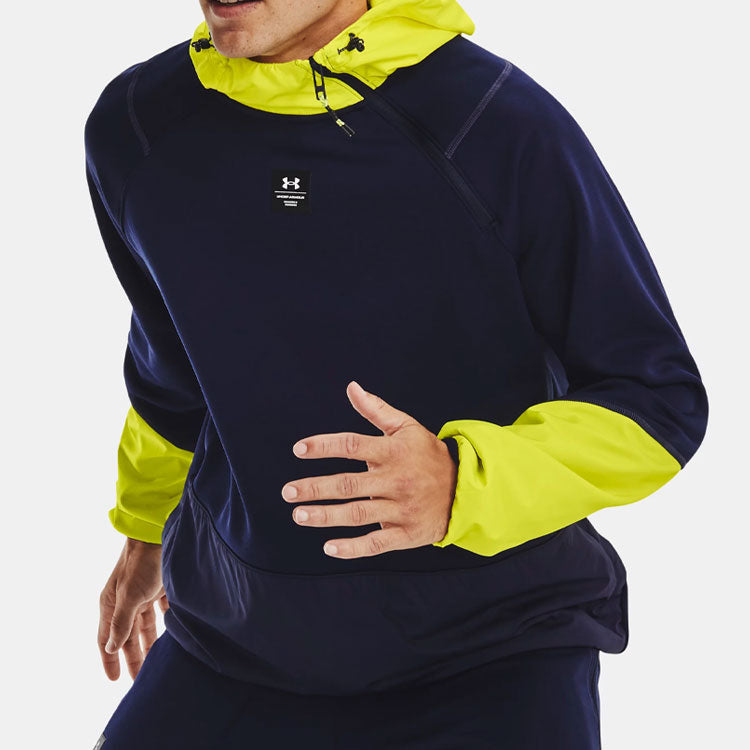 Under Armour Rush Fleece Hoodie 'Navy Lime' 1373809-410