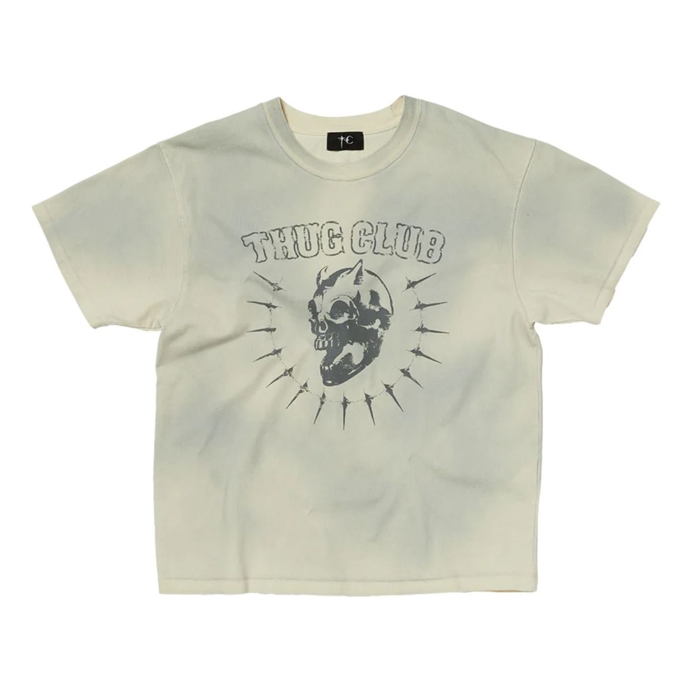 Thug Club Vintage Riding Skull T-Shirt 'Cream' TC26TS0401
