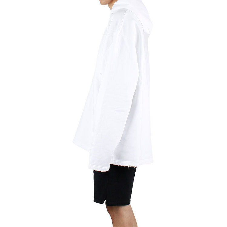 Balenciaga Blurred Logo Distress Hoodie 'White' 661711TKVD69040