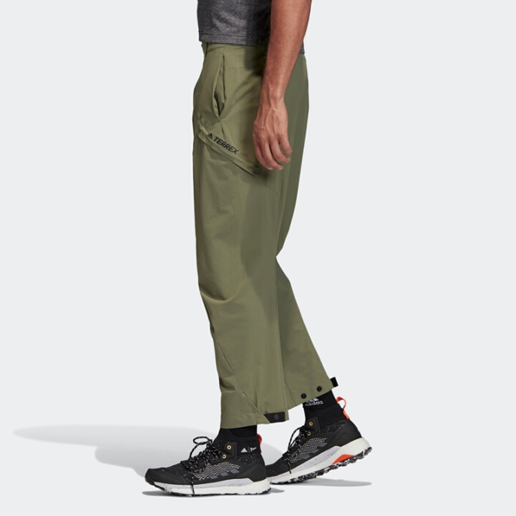 adidas Hike Pants Outdoor Athleisure Casual Sports Cone Long Pants Green FK8900