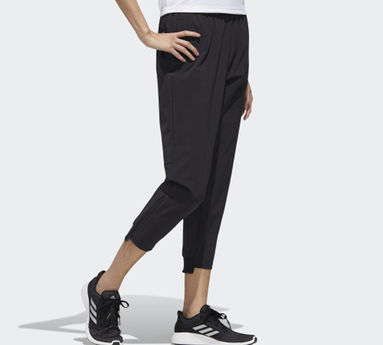 (WMNS) adidas Mh 3/4 Wv Sweatpants Black GF0123