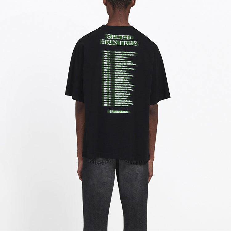 Men's Balenciaga Speedhunters Band Short Sleeve Black 556133TCV381000
