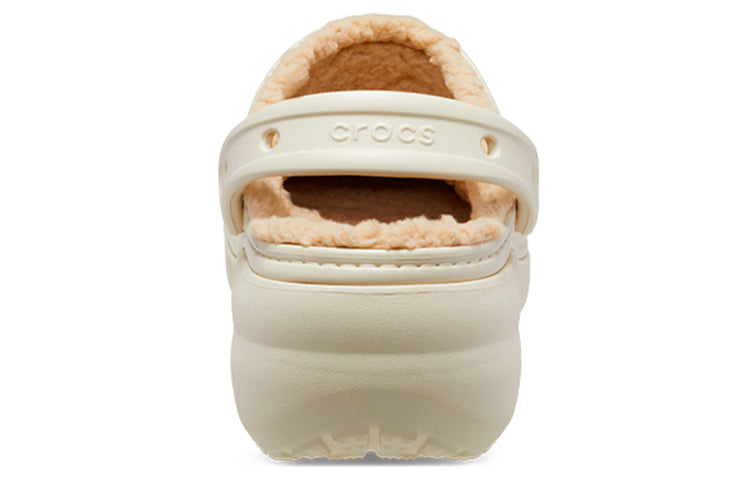 (WMNS) Crocs Classic Platform Lined Clog 'Bone' 207938-2Y2