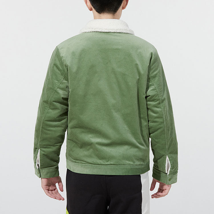 PUMA Cord Embroidered Logo reversible corduroy Jacket Green 534751-67