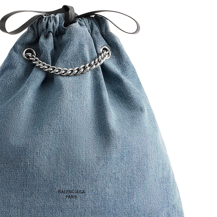 (WMNS) Balenciaga Crush Medium Tote Bag Denim 'Blue' 7429412AAYA4661