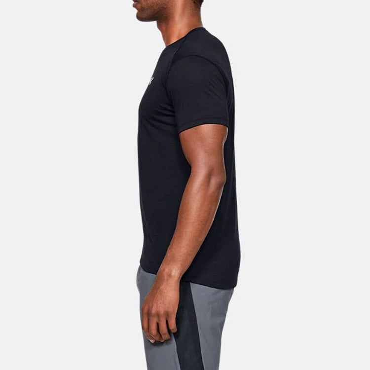Men's Under Armour Streaker Series Running Sports Short Sleeve Black 1326579-001