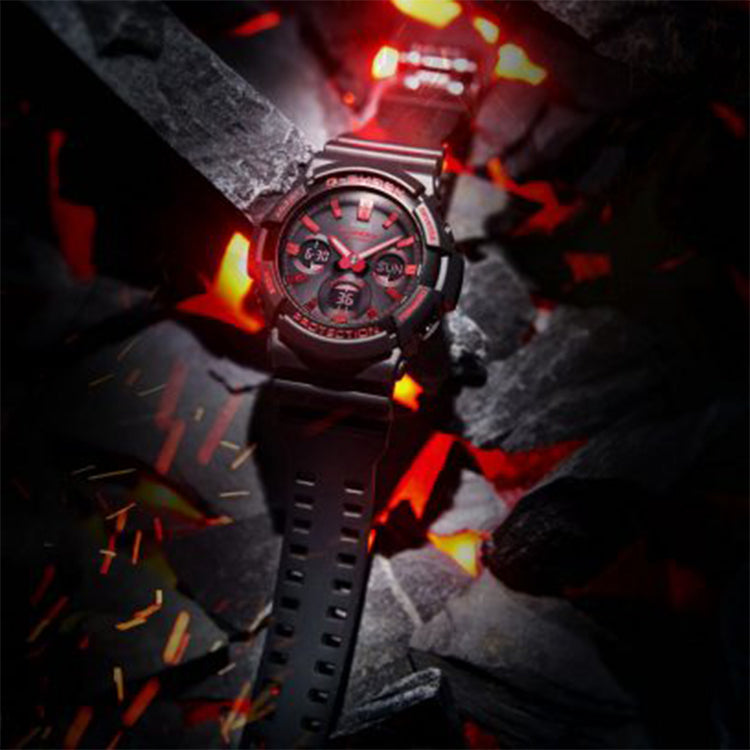 CASIO Digital-Analog 'Black Red' GAW-100BNR-1A