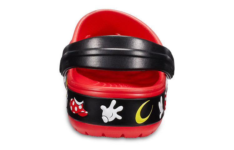 Crocs Crocband Cartoon Mickey Mouse Wear-Resistant Unisex Red Black Sandals 'Red Black' 204936-90H