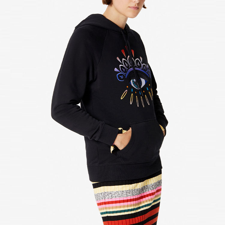 (WMNS) KENZO Eye Pattern Hoodie Black F962SW7664XF-99