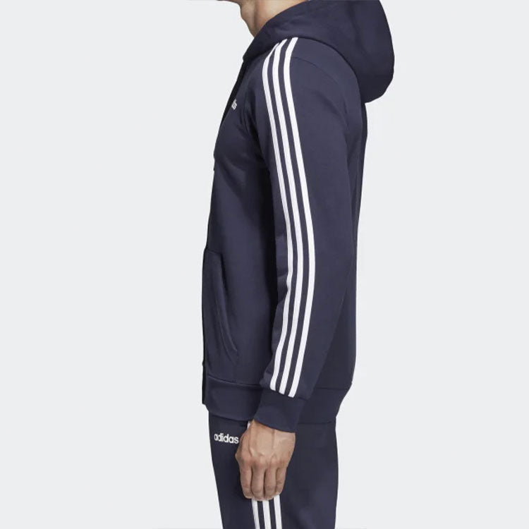 Men's adidas E 3S FZ FT Knit Jacket Navy Blue DU0471