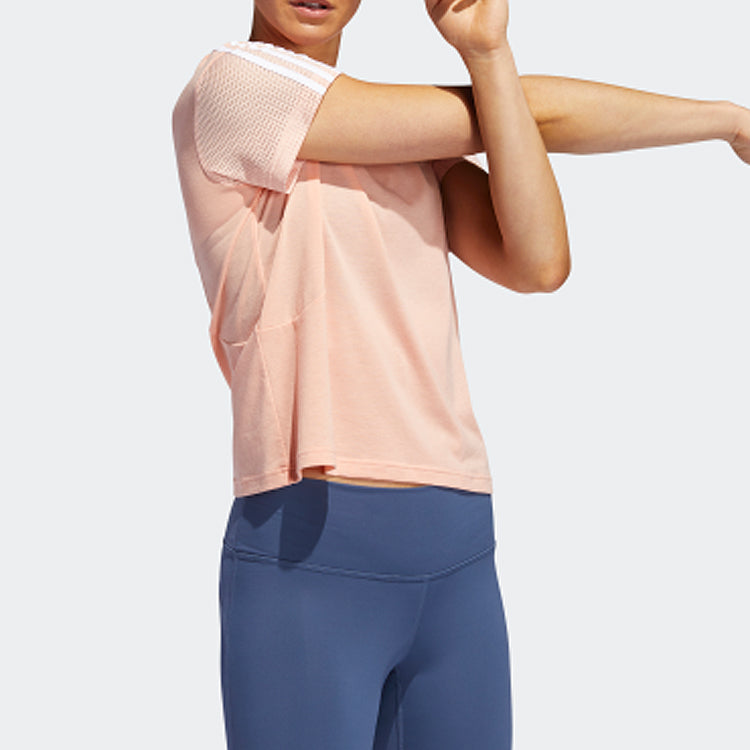 (WMNS) adidas Training Round Neck Pullover Short Sleeve Pink EA3359