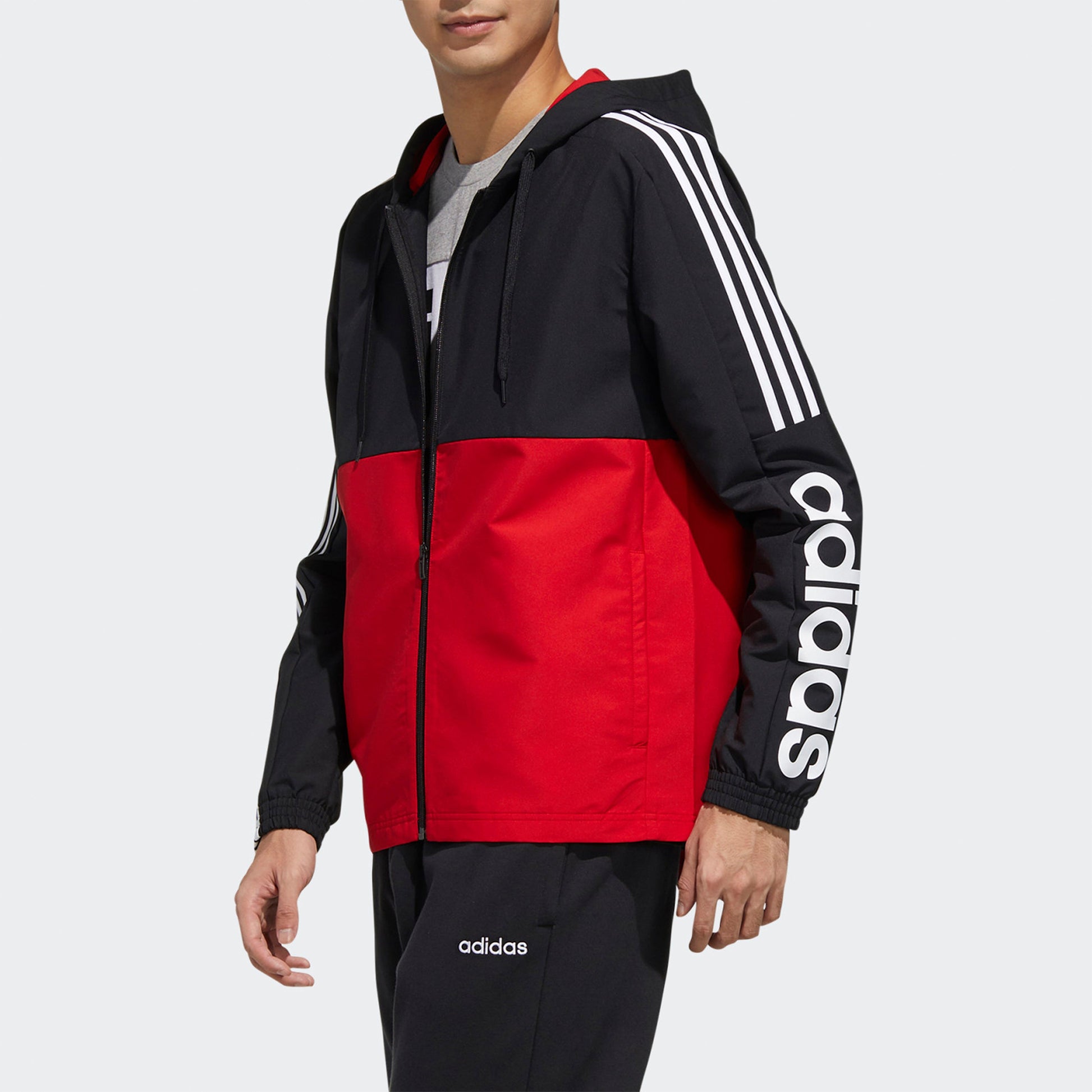 adidas Essentials Colorblock Windbreaker - Black FL8626