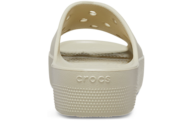 (WMNS) Crocs Classic Platform Slide 'Bone' 208180-2Y2