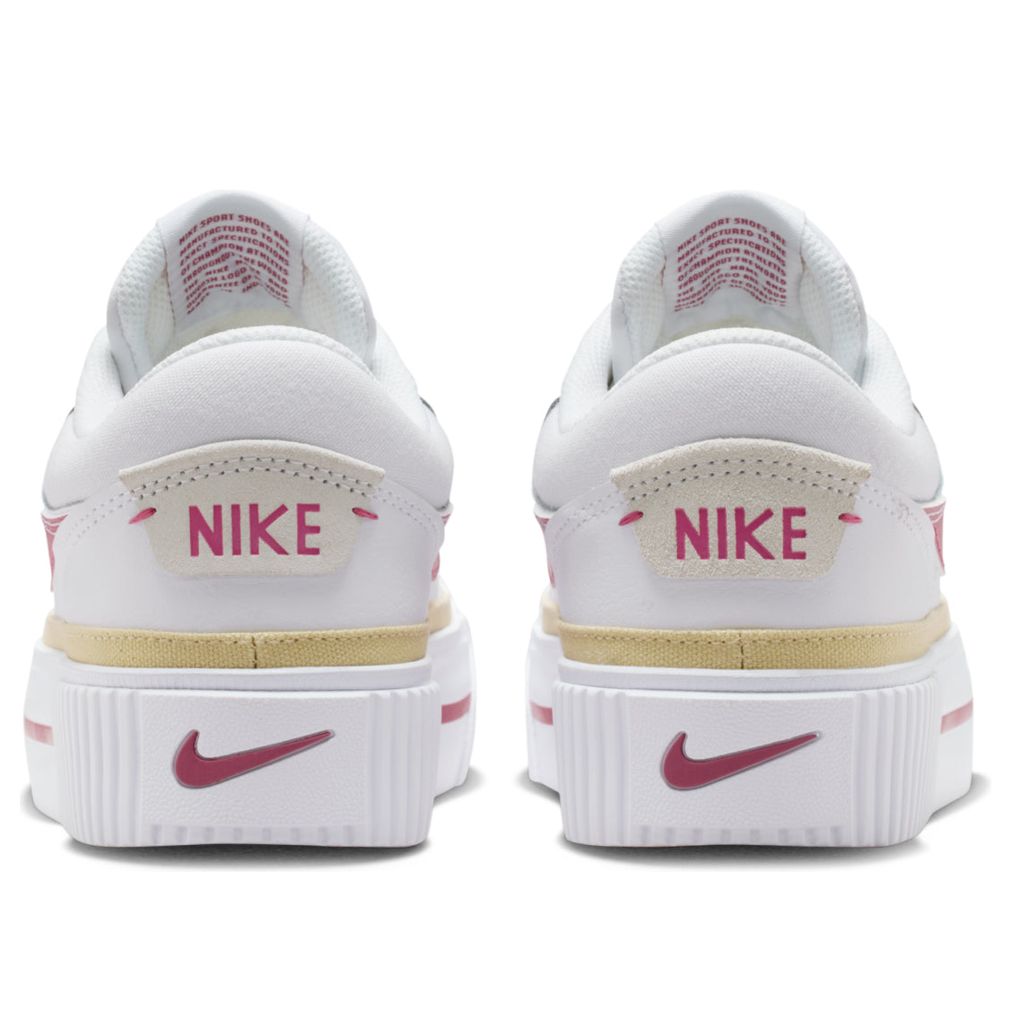 (WMNS) Nike Court Legacy Lift 'White Sweet Beet' DM7590-112