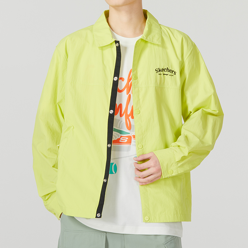 Skechers Casual Jacket 'Black Yellow' L223M028