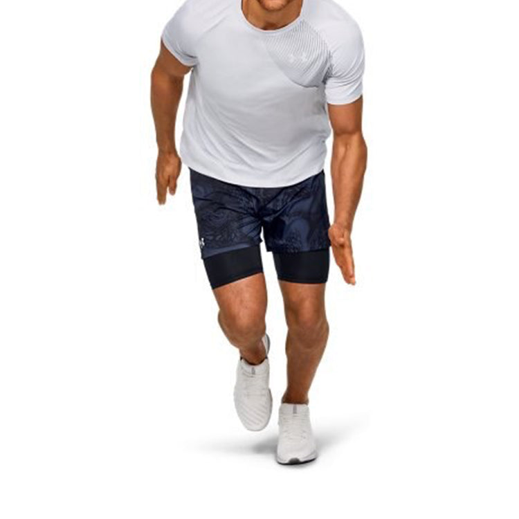 Under Armour Qualifier SpeedPocket 2-in-1 Shorts 'Legend Ink' 1353162-497