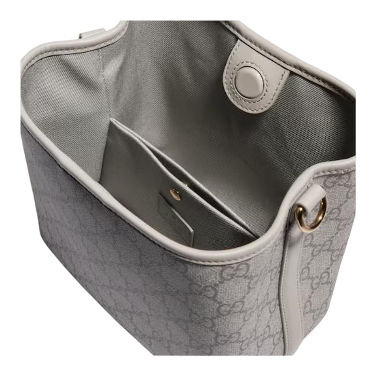 (WMNS) Gucci GG Emblem Small Bucket Bag 'Grey' 815118-FAD6M-1425