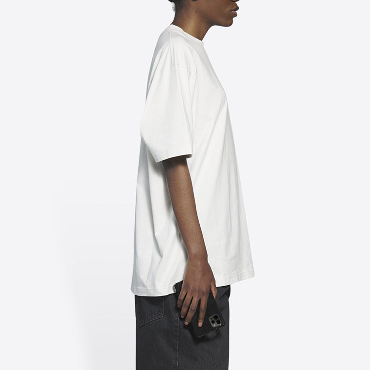 (WMNS) Balenciaga Political Campaign Large Fit Embroidery Round-neck 'White' 641655TKVJ19084