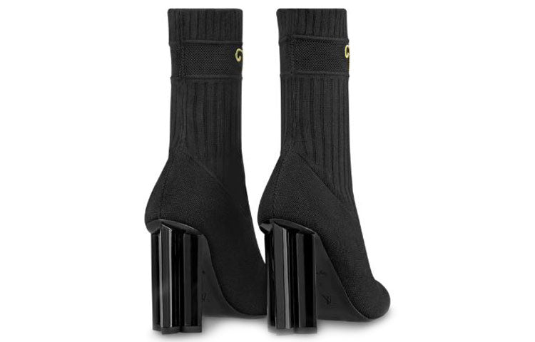(WMNS) LOUIS VUITTON Silhouette Cloth Ankle Boots 'Black' 1A5BJQ