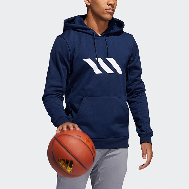 adidas Spt Bb Po Basketball Casual Sports Pullover Large Navy Blue EC6233