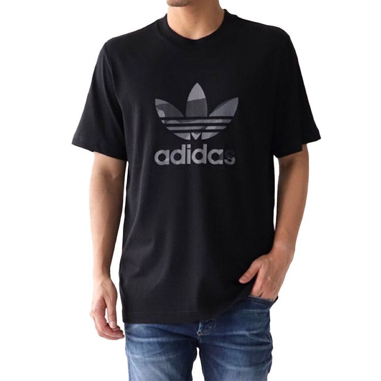 Men's adidas Logo Printing Short Sleeve Black T-Shirt ED6959
