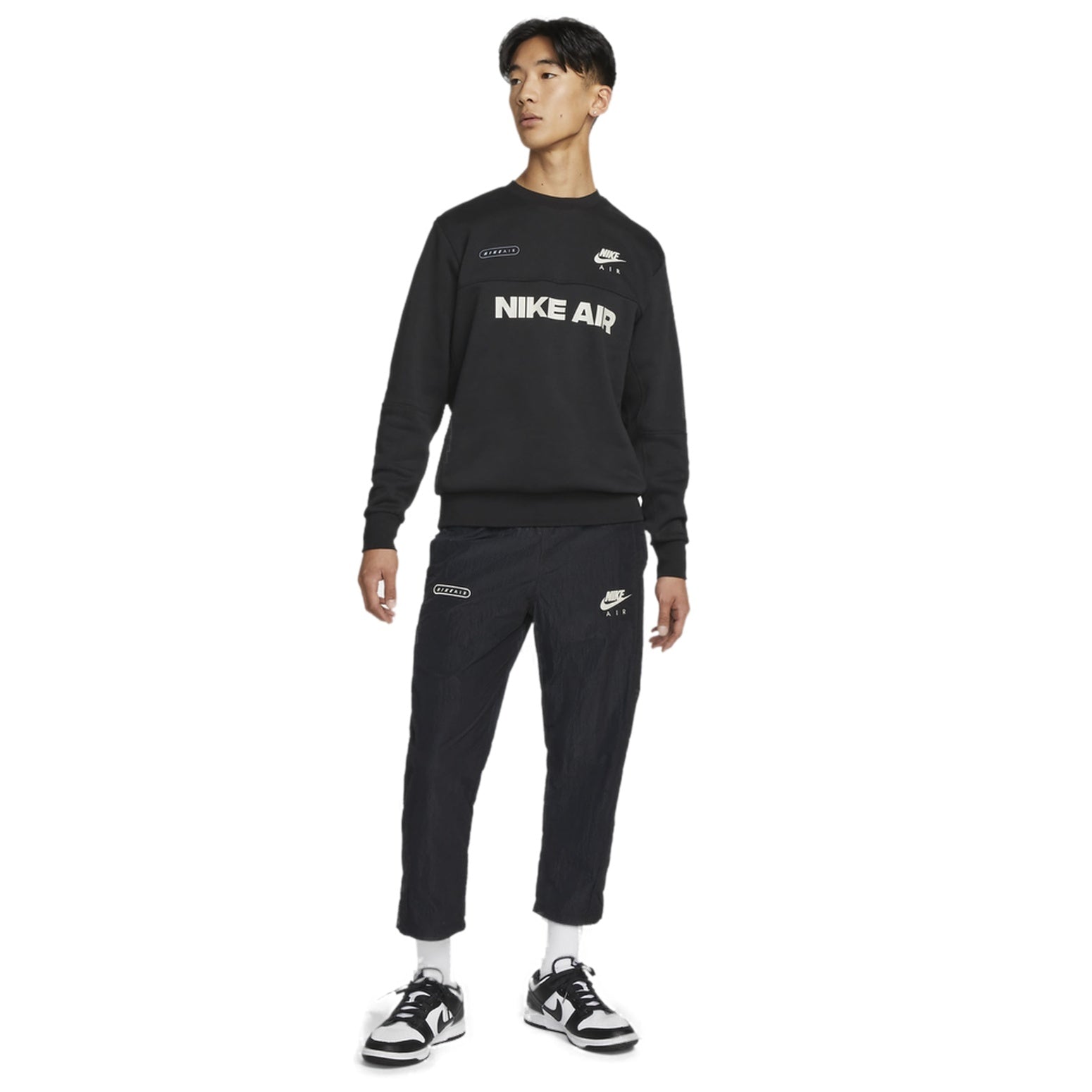 Nike Air Men's Brushed Back Fleece Crew Logo DM5208-010