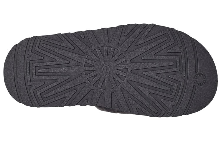 (WMNS) UGG Disco Slide Thick Sole Gray Slippers 1112258-DGRY