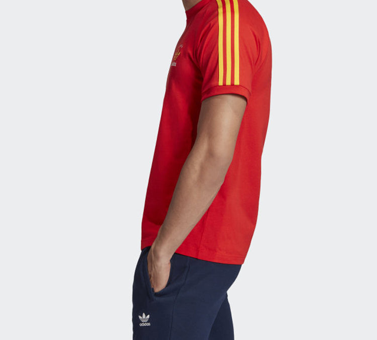 adidas originals MENS 3-S Sports Short Sleeve Pink/Red GP1919