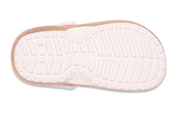 (GS) Crocs Classic Lined Glitter Clogs 'Gold Pink' 207462-2UB